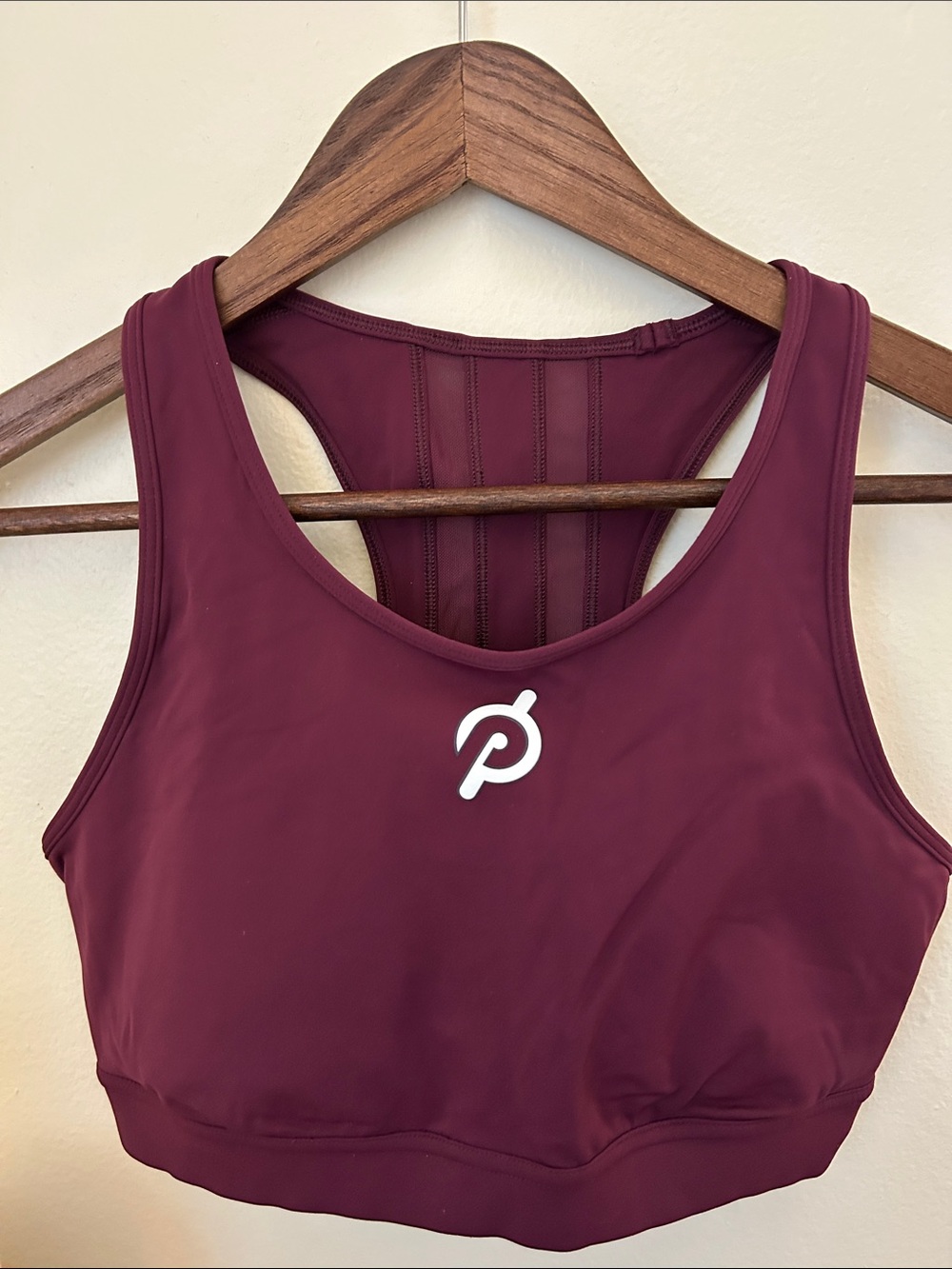 Peloton Women's Maroon Burgundy Racerback Sports Bra